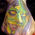 Zombie Capo Gal Hand Tattoo by Joe Capobianco